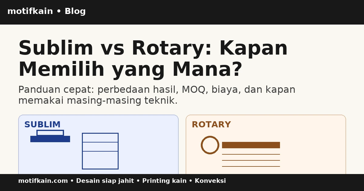 Pilih Print Sublim atau Rotary Print