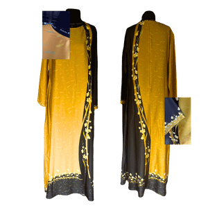 2 (1) baju jadi dari desain motif bunga kecil kunin ghitam