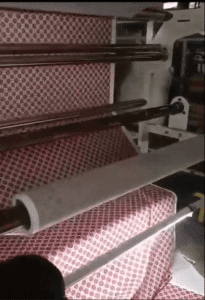 proses digital rotary print di kain polymicro, motifkain